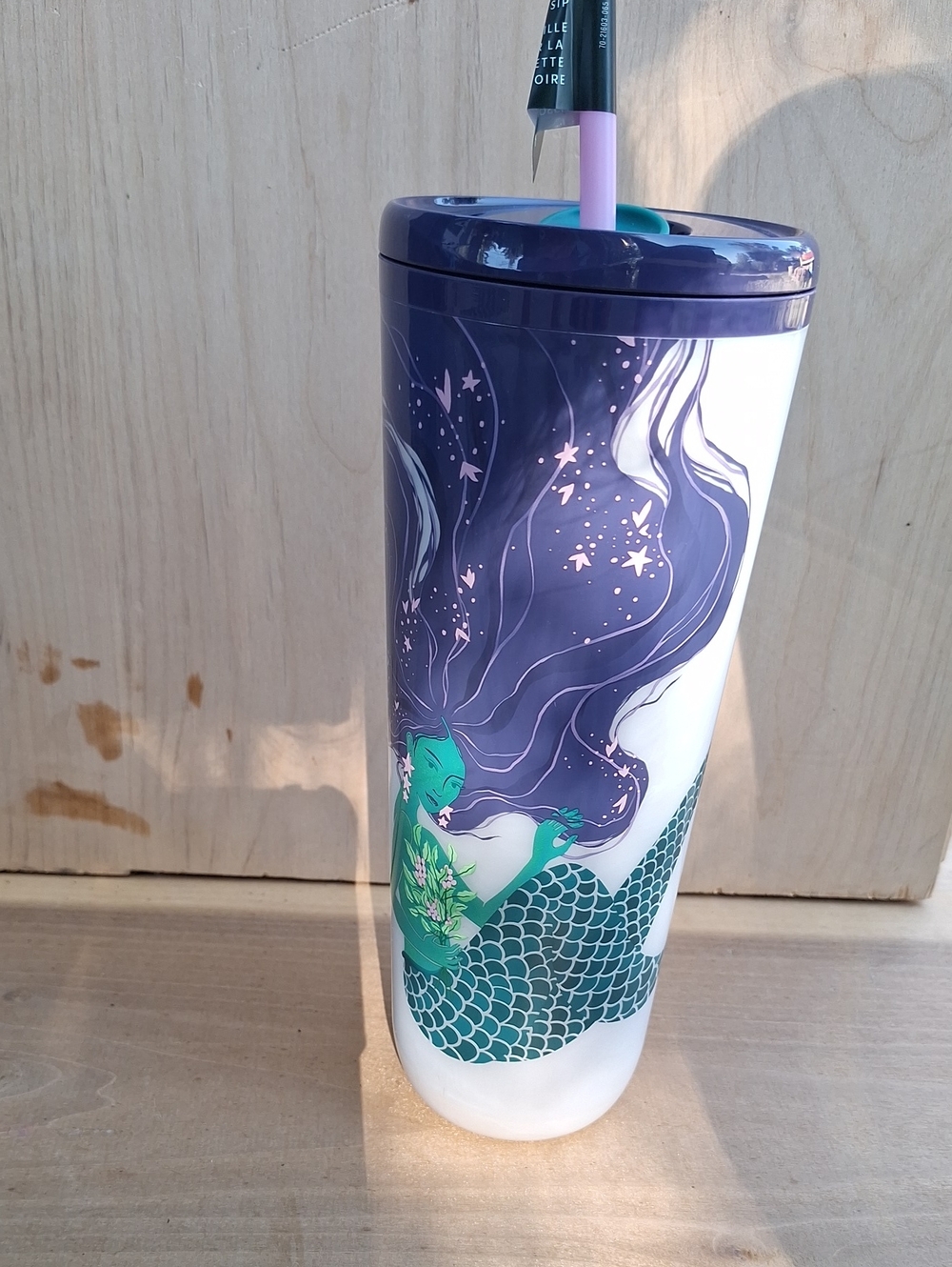 Starbucks 2025 Siren Mermaid Pearlescent Purple Venti 24oz Hot Cold Cup Tumbler - Picture 4 of 12